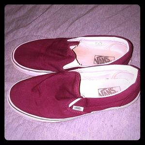 WORN VANS SLIP ON - 8.5 MENS/10 WOMEN'S